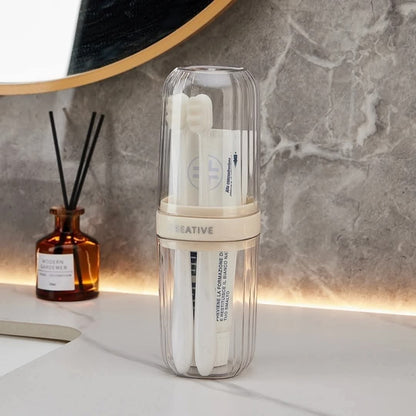 2Pcs Acrylic Toothbrush Holder