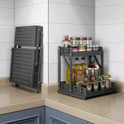 2-Tier Foldable Kitchen Spice Racks