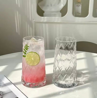 6pcs Diamond Rhombus Glass Cup Set