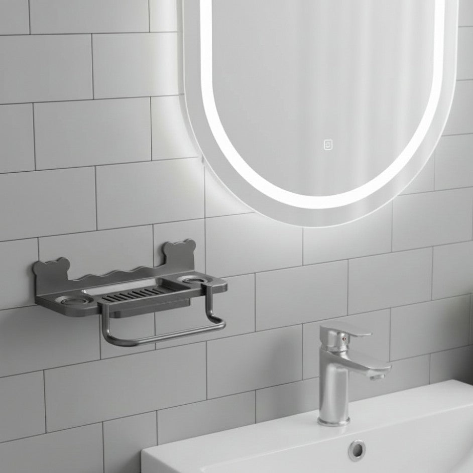 Wall Mounted Punch Free Soap Holder And Shower Gel Rack