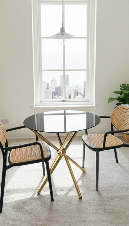 2-Seater Glass Dining Table