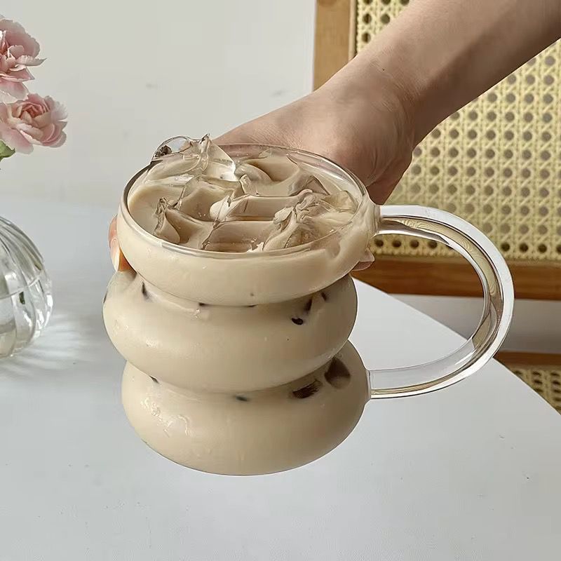 High Borosilicate Glass Cup with Handle