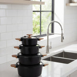 10pc Die Cast Marble Ceramic Cookware