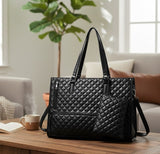 Business Laptop Tote Bag with Insulated Lunch Compartment