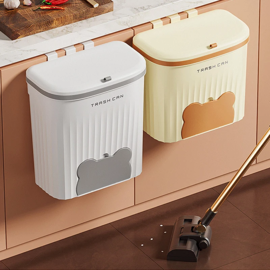 Wall Cabinet Mounted Trash Bin