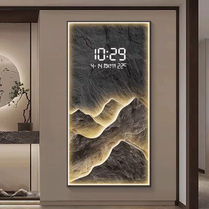 LED Layered Mountain Wall Clock