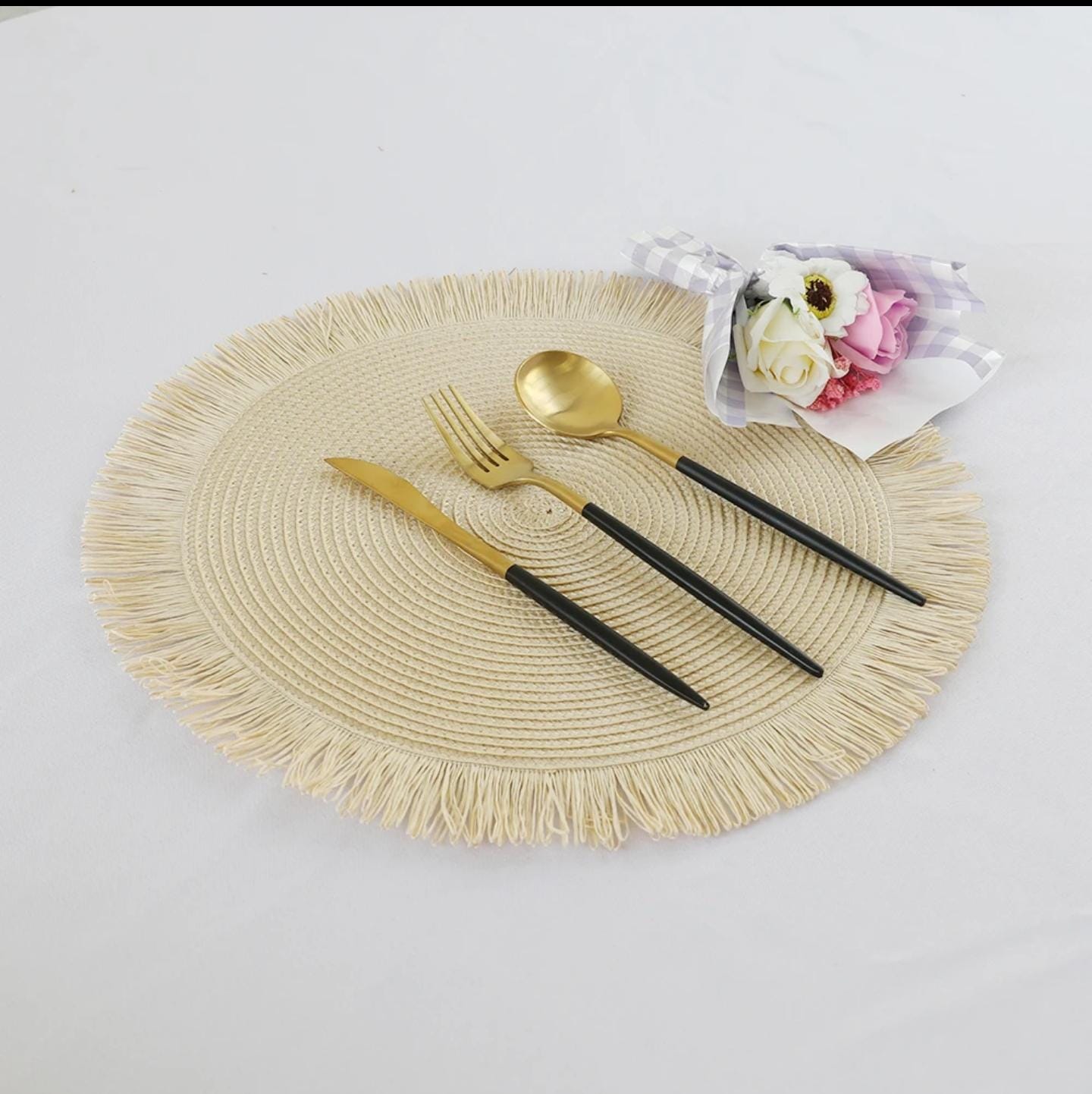 Woven Round Rattan Table Mats