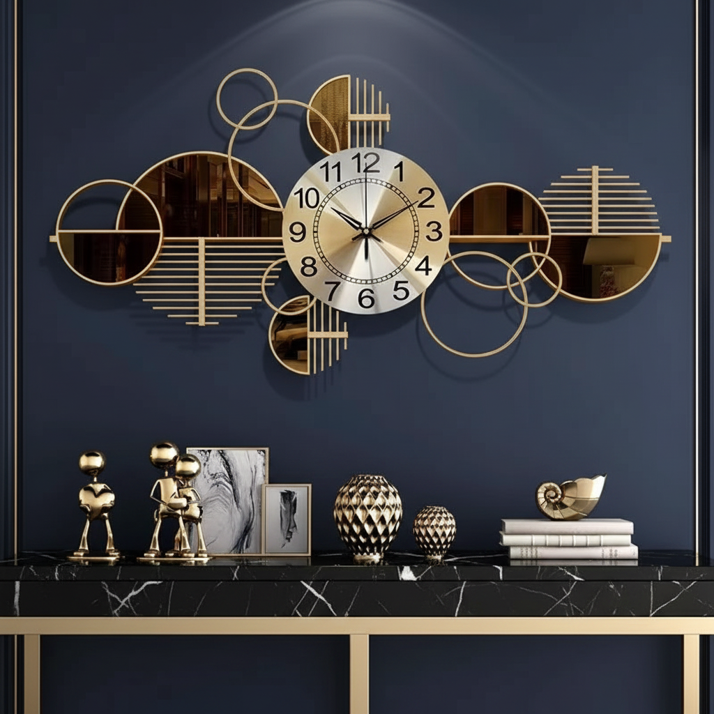 Luxury Abstract Mirror Wall Clock