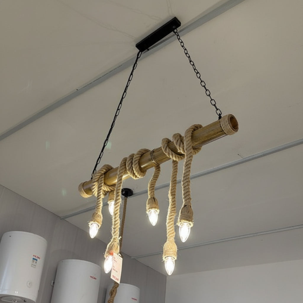 Pendant Lamp Rope Light E27 – 6 Holders, PL RP08-06