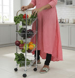4 Layer Fruit Trolley Rack