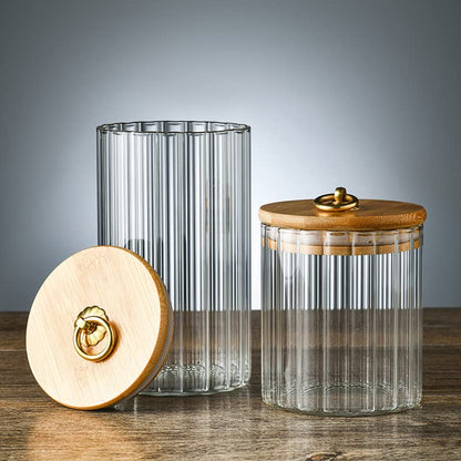 Glass Storage Container With Bamboo Lid