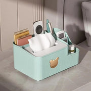 Compact PP desktop storage box, organizer for stationery and small items in home or office. 