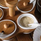 5pcs Cruets Set with Rotary Base