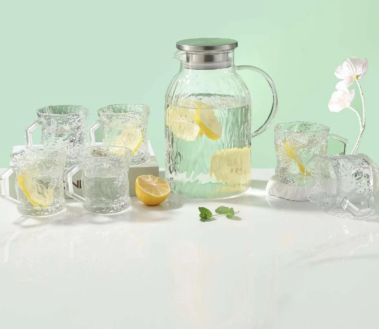 7Pcs Glass Set And A Jug