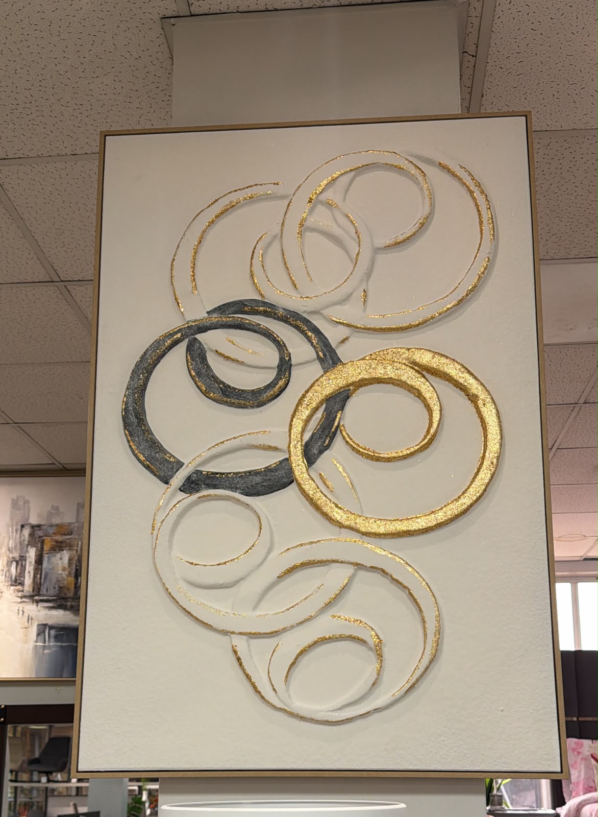 Rings Oil Painting With Frame