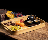 3Pcs Bamboo Serving Trays With Handles