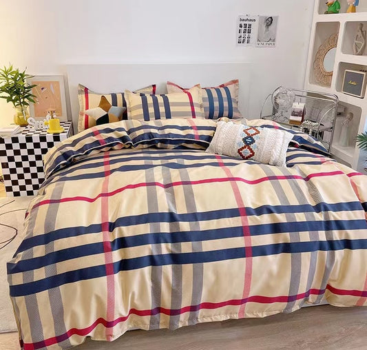 7×8 ft duvet cover set with matching bedsheet and 2 pillowcases for stylish and comfortable bedroom décor