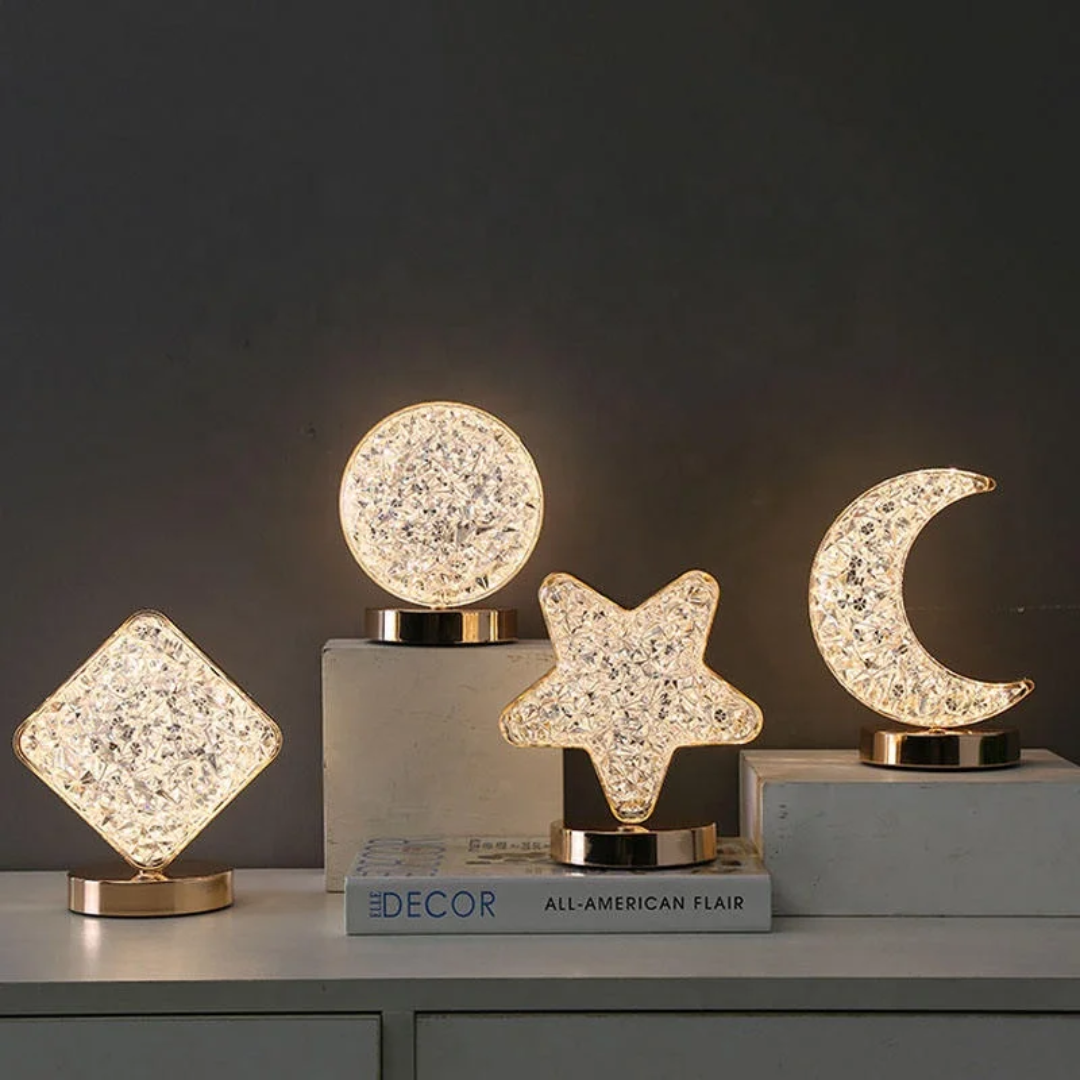 Star, Moon & Round Table Lamp