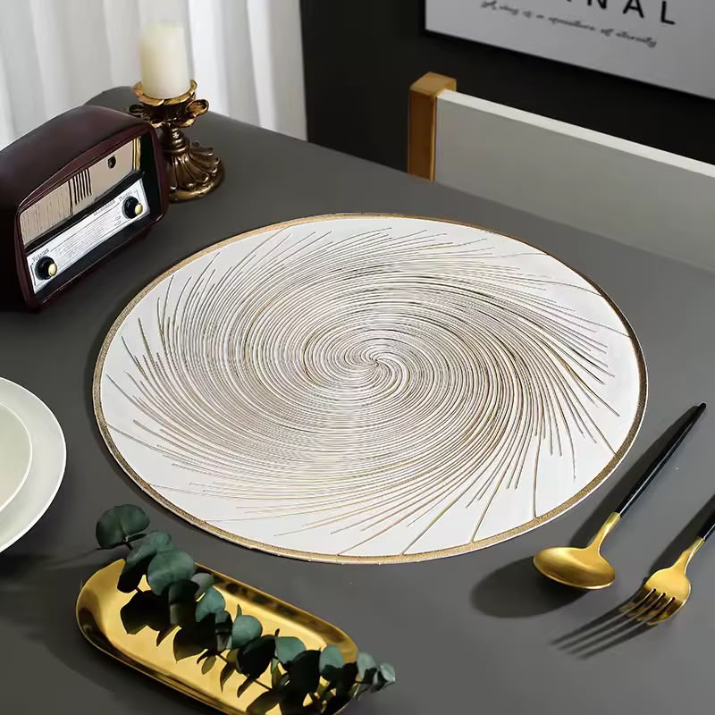 6Pc Swirl PVC Placemat Set