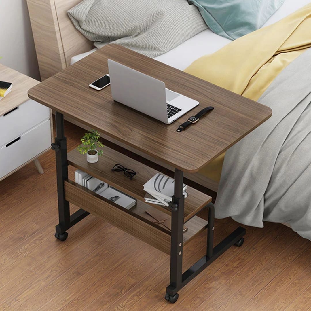 Adjustable Laptop Table with Wheels