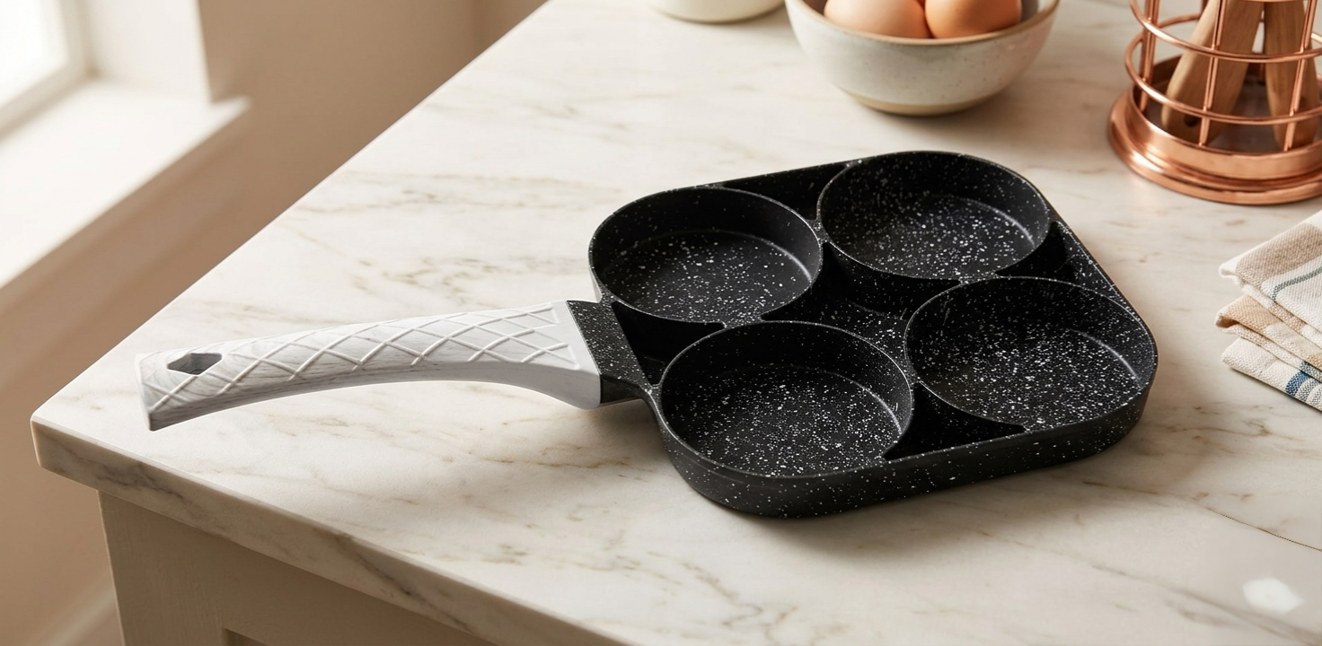 Heavy Granite Non-Stick Multi-Slot Fry Pan