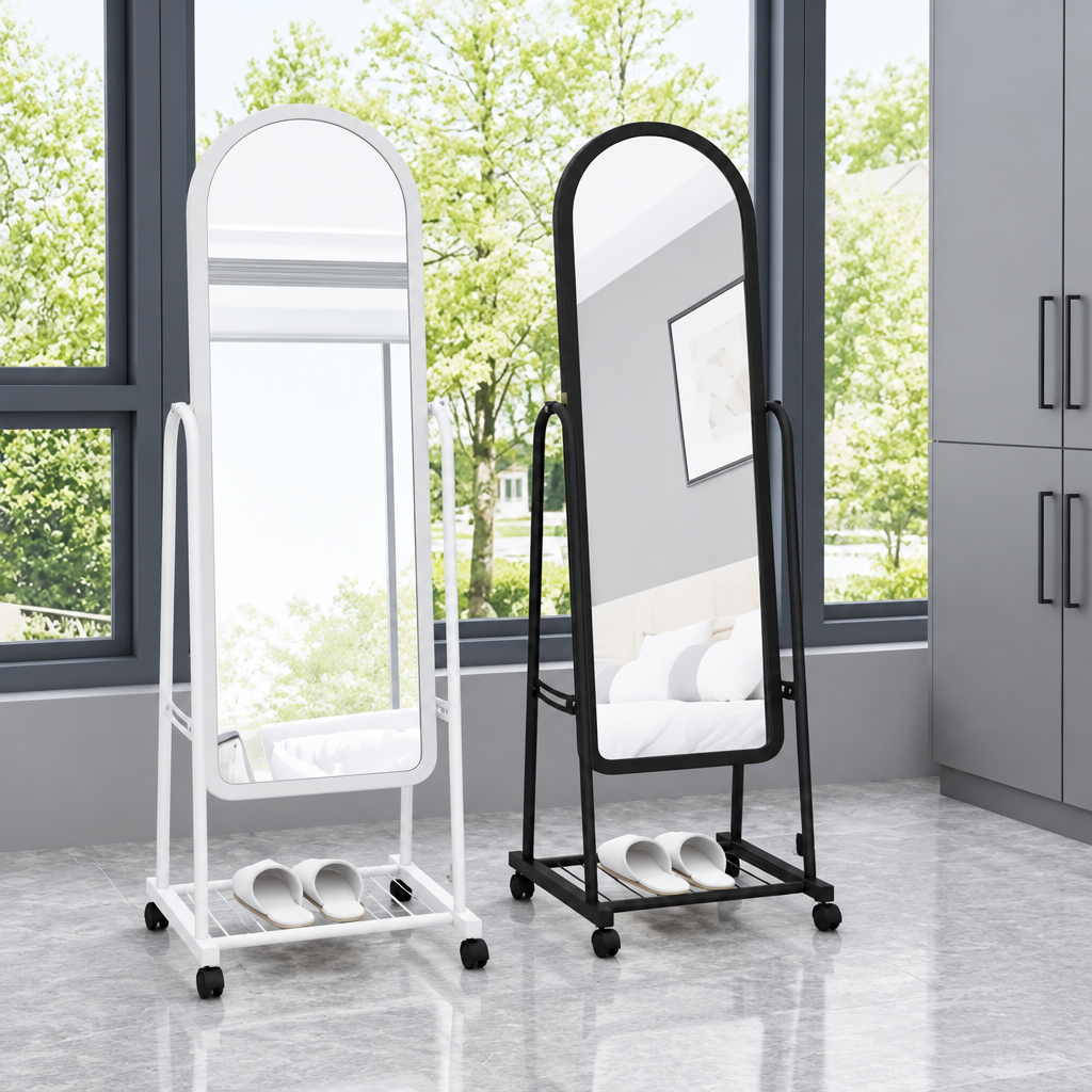 Full Length Mirror with Wheels and Adjustable Angle for Bedroom and Dressing Room - available in Nairobi, Kenya