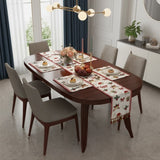 Yarn-Dyed Jacquard Christmas Table Runner And 4pcs Table Mats