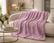 Soft monolayer fleece throw blanket for winter warmth and cozy bedding