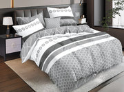 6 Piece 6×7 duvet cover set with flat sheet and four pillow cases for comfortable bedroom bedding
