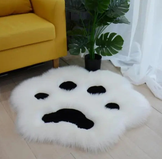 Cute Cat Paw Pattern Soft Plush Carpet
