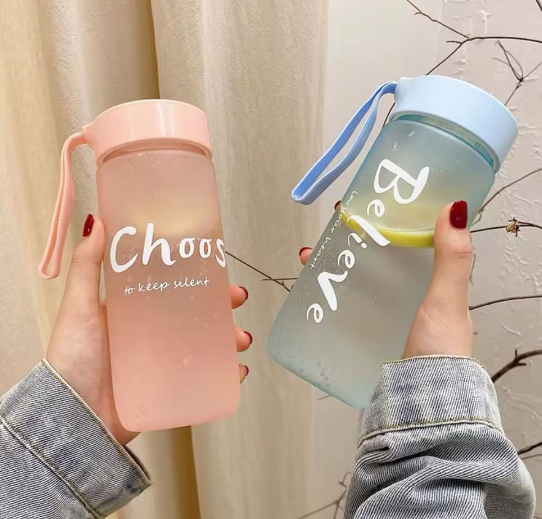 Frosted 600ml water bottle