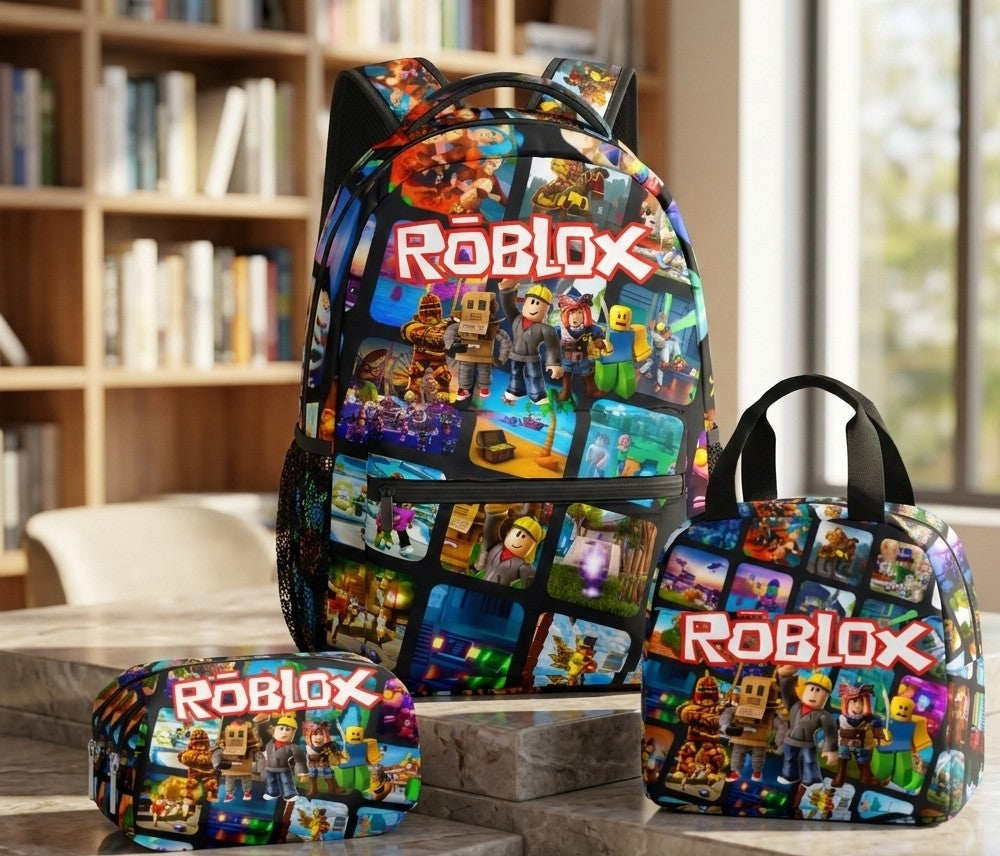 3-in-1 Roblox Themed Backpack Set