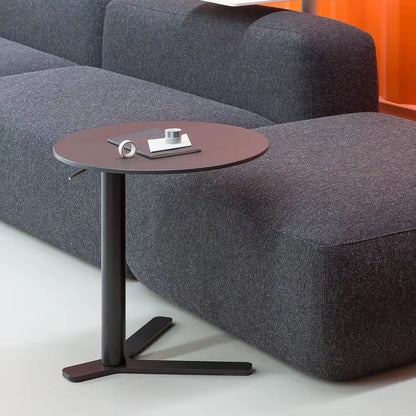 Modern iron frame accent side table 40cm diameter and 60cm height, sleek contemporary table for home décor. 🪑