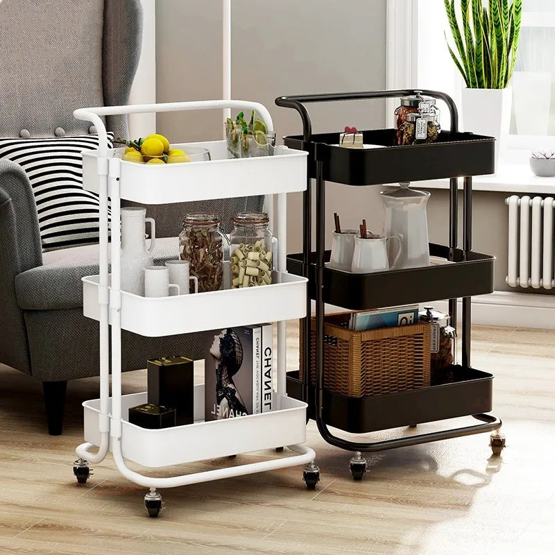 3 Tier Metal Rolling Storage Trolley