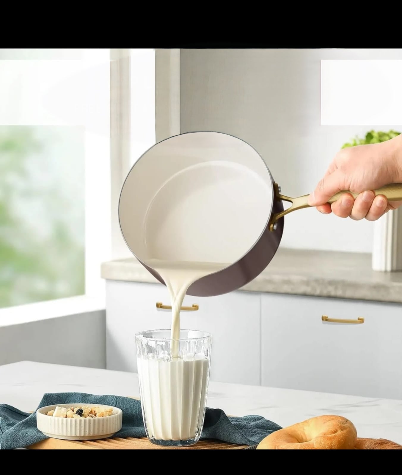 15Pcs Ceramic Cookware Set With Silicone Utensils