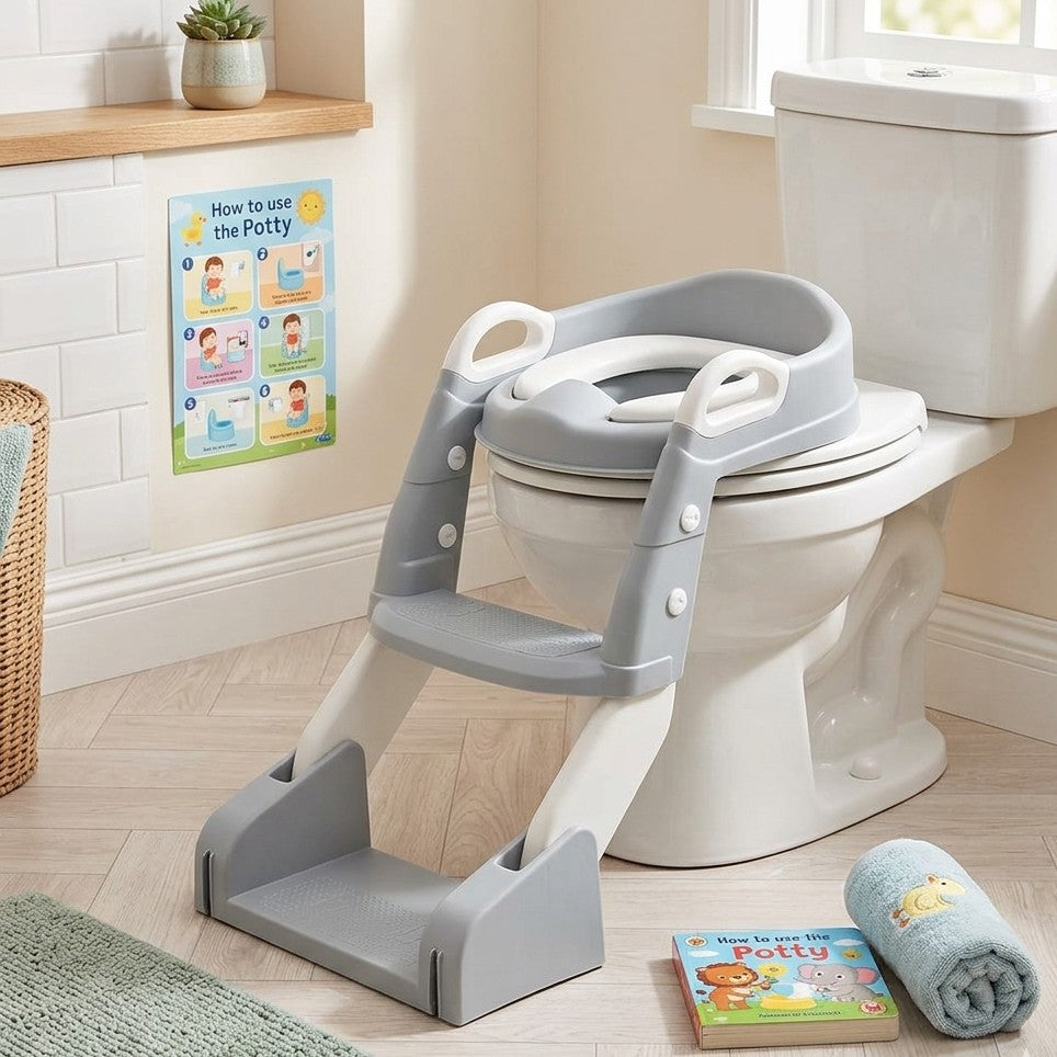 3-in-1 Toilet Trainer Seat with Ladder and Potty