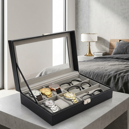 Portable Watch And Glasses Organizer