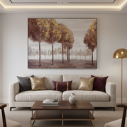 Framed Trees Oil Painting Wall Art – Nature Landscape Décor