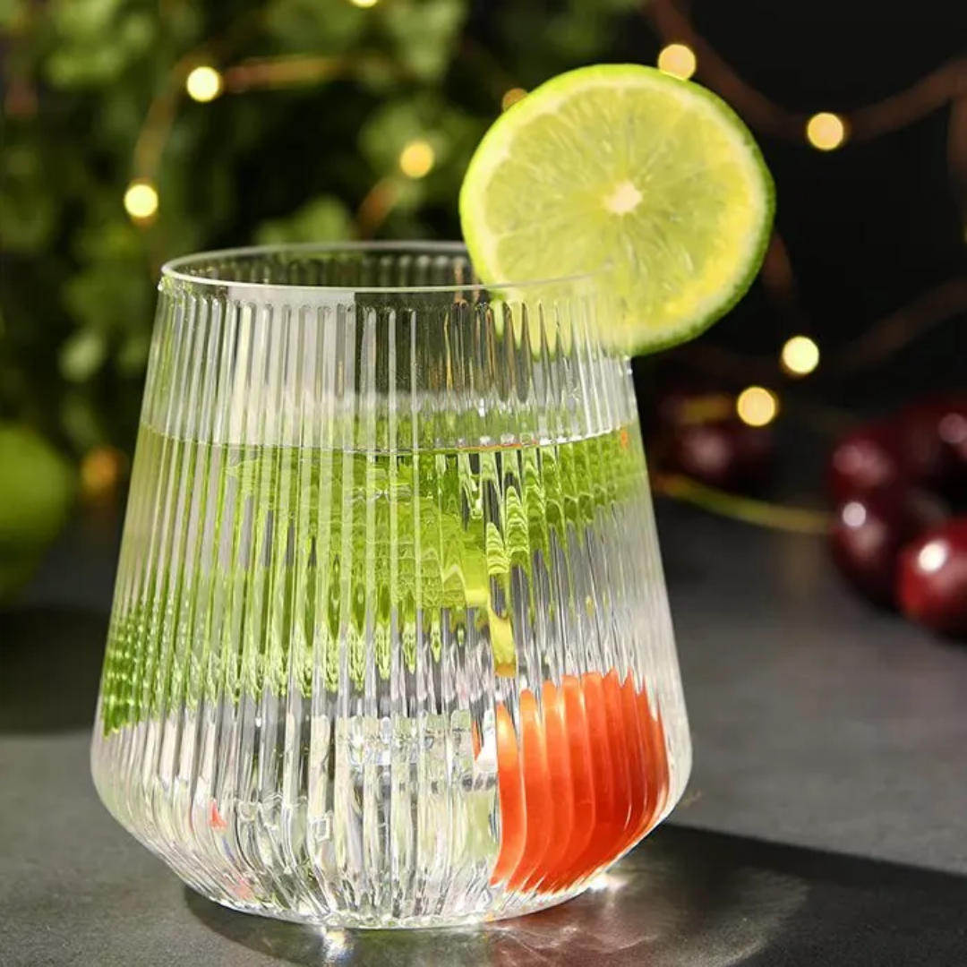 6pcs Ribbed Glass