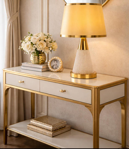 Medium sized decorative table lamp for living room or bedside use