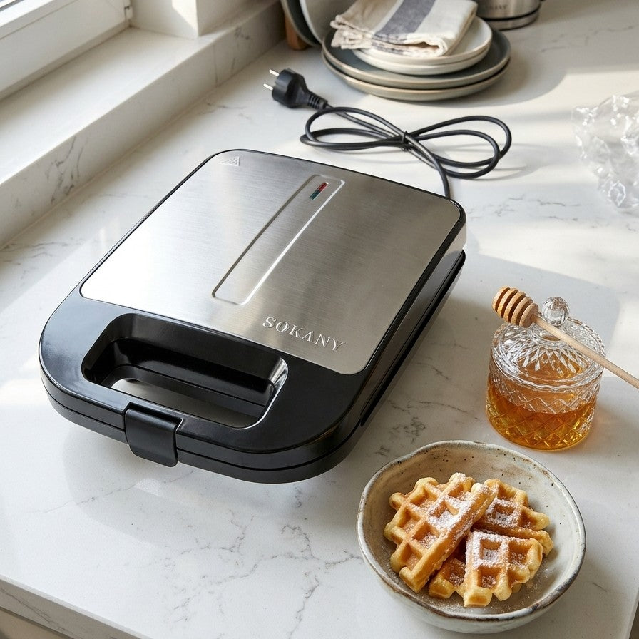 Sokany SK-08102 Sandwich Maker 4 Slice Non Stick Grill