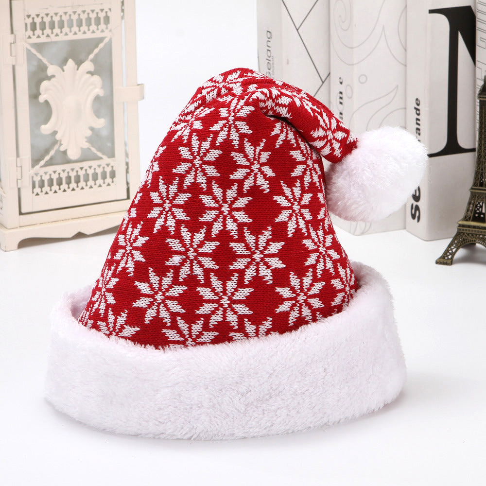 Deer Knitted Wool Plush Christmas Hat