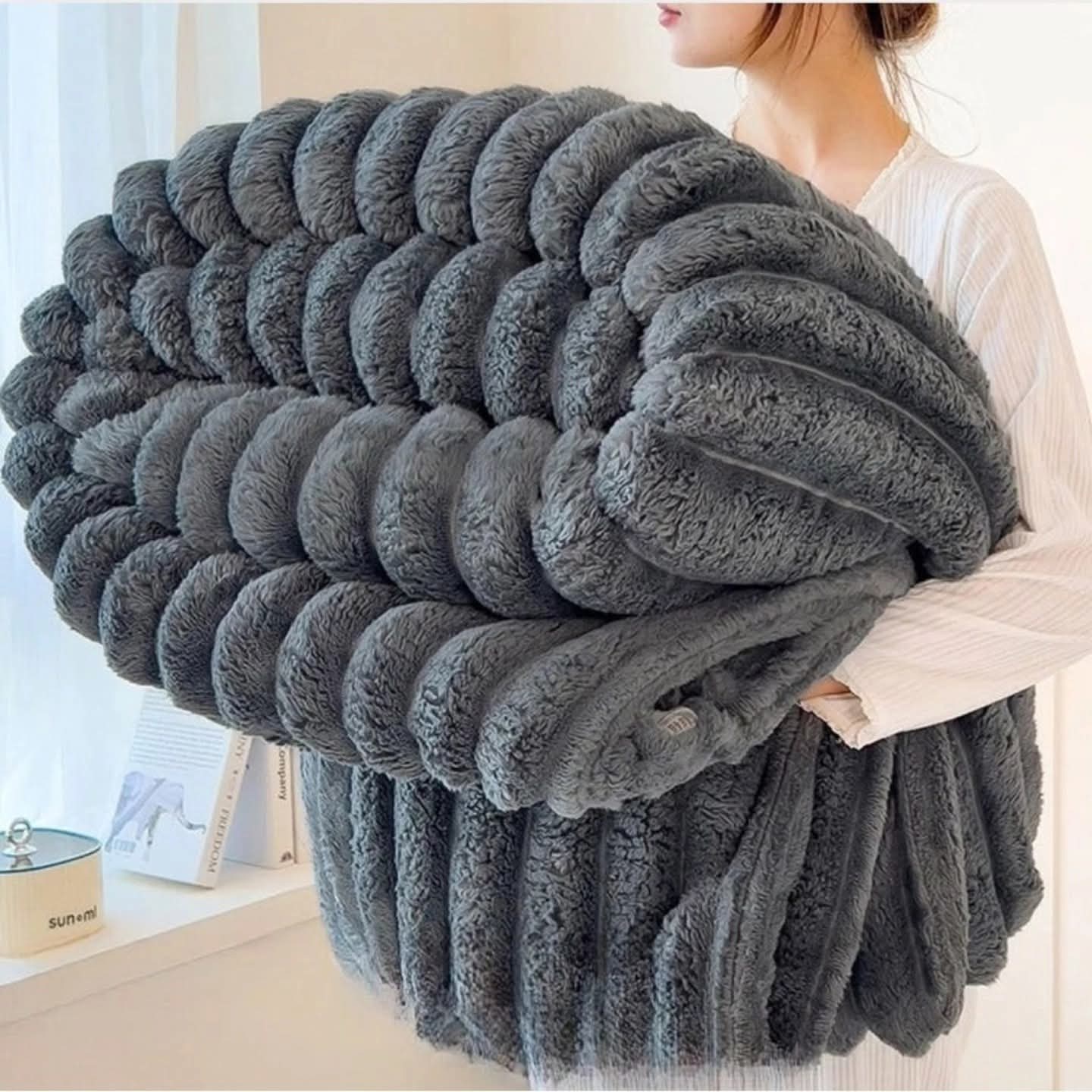 Ribbed Fleece Blanket