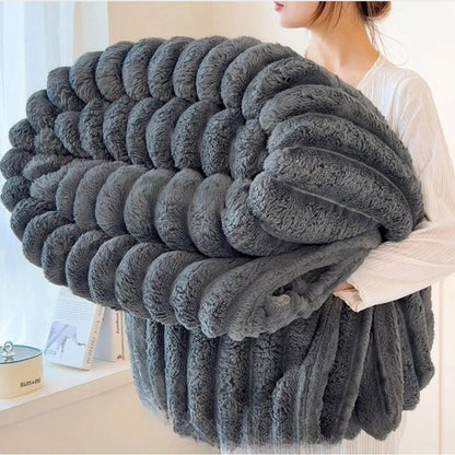 Ribbed Fleece Blanket