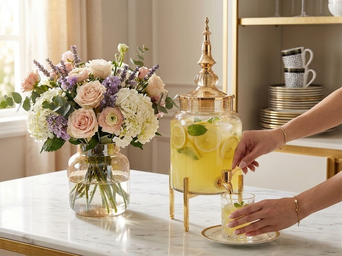 2.5L Glass Decanter With Tap