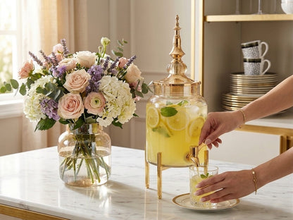 2.5L Glass Decanter With Tap