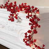 Ted Berry Christmas Garland With Lights 1.8m