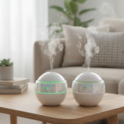 Ultrasonic air humidifier with LED light