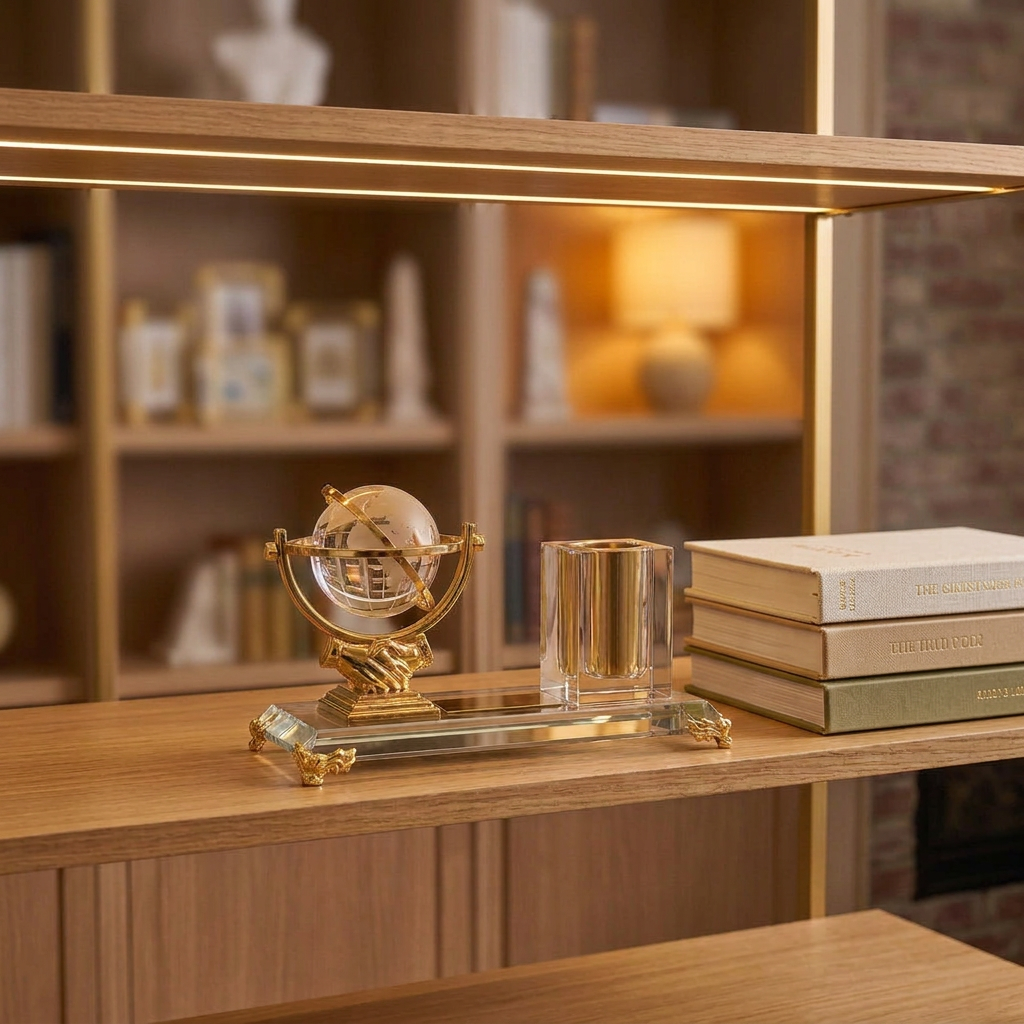 Global Executive Crystal Desk Organiser