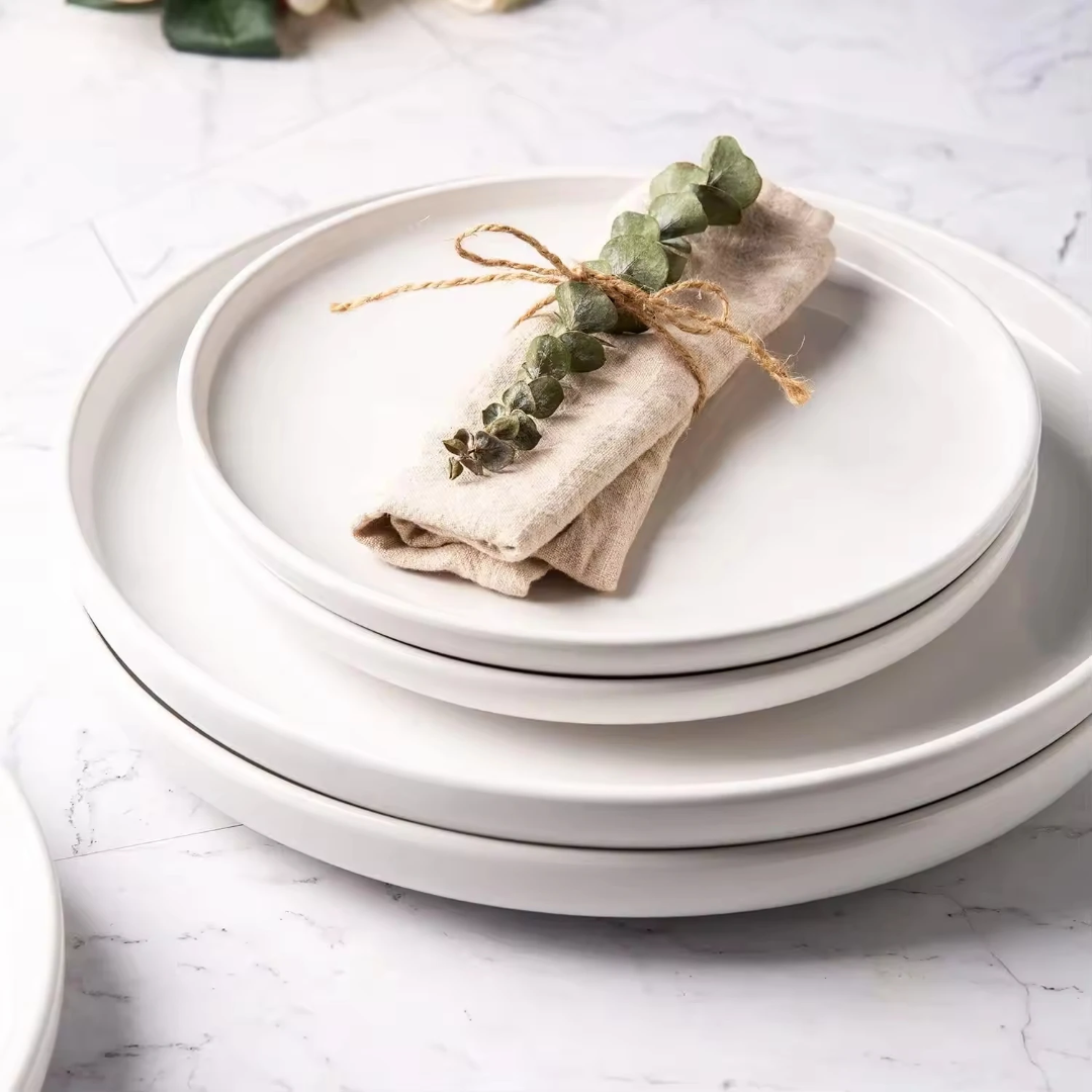 Plain White Ceramic Plates